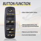 Vurkcy Driver Side Power Window Switch Door Lock Control Button Compatible with 2009 2010 2011 2012 Dodge RAM 1500/2500/ 3500 Quad & Crew Cab Pickup, Double Auto Buttons Replaces 4602863AB, 4602863AC