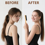 SWEET VIEW Boar Bristle Slick Back Hair Brush for Smooth Flyaways, Frizz, Sleek Ponytail, Buns and Edge Baby Hair, Teasing | Gel Comb Styling Accessories for Girls, Kids and Women