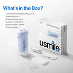 usmile C10 Portable Water Flosser – Travel-Friendly, 95-Day Battery, 4 Modes, 360° Nozzle, 180ml Tank, IPX7 Waterproof, Dentist-Recommended for Braces, Implants & Sensitive Gums (Blue)