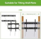 USX MOUNT TV Mount Extension Bracket for Televison Wall Plate, Fitting 16-24 inch Wood Stud and Easy for TV Centering, Max Loading Capacity 154LBS, XAS702