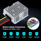 48V Step Down 12V 360W 30A DC/DC Voltage Regulator Golf Cart Reducer Converter Waterproof Module Transformer for Truck,Cart Scooter，Forklifts, Car