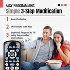 ANDERIC RRP265V5 Replacement Remote Control Compatible with Verizon FiOS 2-Device, Version 2/3/4/5 RC2655007/01, Work with All FiOS Systems and Set Top Boxes Replacement Controller