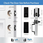 UMIK UMIKSMART Fingerprint Door Lock with Handle Set, Keyless Entry Smart Door Lock, Electronic Keypad Deadbolt Locks, App Control for Front Door, Home (Matte Black in Zinc)