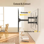 Mounting Dream TV Wall Mount Bracket for Most of 26-55 Inch LED, LCD, OLED and Plasma Flat Screen TV with Full Motion Swivel Articulating Arm up to VESA 400x400mm and 60 lbs, MD2393-MX