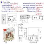 12 Amp Power Relay Switch Electromagnetic with Test Button 110V 120V SPDT 1NO 1NC Socket Base with Indicator Light, UL Certification (5 Pin- 12A, AC 110V)
