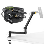 AA AUDIO ACCESSORY Low Profile Mic Boom Arm with XLR Cables 10ft 2 Pack