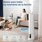 Humidifier Large Room,2.4Gal Cool Mist Humidifiers for Bedroom 9L High Capacity 24dB Quiet Air Humificador fit Removable Water Tank 360° Adjustable, Top Fill & Easy Clean with Remote Control
