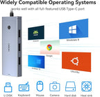 HODO Docking Station to Dual HDMI Monitors Adapter USB C to Dual HDMI Adapter 4K 60 Hz for Laptops Docking Station Dual Monitor with PD 3 USB Port Button Compatible for HP Elitebook Dell XPS 13 15 etc