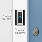 Ring Doorbell Mount - Hidden River Lab genuine Wall plate for Ring Wired Doorbell PRO (formerly Ring PRO2) - Premium adapter plate - Black