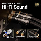 TODN Hi-end RCA Cables for Audiophile with Silver-Plated-OCC-Core and Dual Shielded RCA to RCA Stereo Car Audio Cable (4.9 ft/1.5 m, 1 Pair)