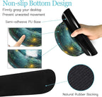 LIMKRIAN Ergonomic Mouse Pad Set Large Desk Matt for Desktop, Gaming Mouse Pad Wrist Rest Keyboard Mat Cup Coaster Set Cute Office Desk Decor Accessories for Women, Firefly Forest