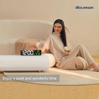 Hournor Digital Clock for Bedroom, Digital Wall Clock for Living Room Decor, Desk Table Clocks, Digital Clock Large Display, Bedroom Smart Alarm Clock for Office White Green