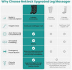 Leg Massager for Circulation and Pain Relief Air Compression Boots Massage Tools for Calf Foot Massager, 6 Modes 6 Intensities, Relaxation Tool for Men Women Mom Dad Wife Husband Birthday Christmas
