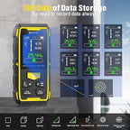IKOVWUK Dual Laser Measuring Tool, 393FT/120M Bilateral Laser Distance Meter 6 Unit Switching, Rechargeable Digital Laser Measure with Backlit LCD Display, Angle Sensor, Multiple Measure Mode
