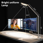 ANNAITE LED Desk Lamp for Home Office, Eye-Caring Modern Desk Light, 3 Color Temperature 10 Brightness Computer Light, Dimmable Desk Light with Memory & Timer Func, Metal Swing Arm Table Lamp (White)