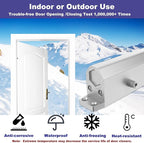 Jayseon Automatic Door Closer for Home & Commercial Door Closer, Fits 99~143 lb Weight, Hydraulic Auto Closers Silent for Residential or Light Commercial, Aluminum Silver
