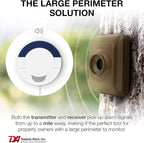 Dakota Alert Long Range Wireless Driveway Motion Detector - DCMA-4000 One Mile Alarm System - Passive Infrared Driveway Alarm Transmitter & Receiver - Outdoor Motion Sensor & Alarms