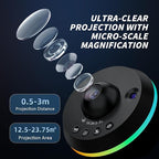Ainael Galaxy Projector, Star Projectors Home Planetarium Space Ceiling Starry Sky Night Light with Light Strip, Meteor and Galaxy Projector & 2 Films Set for Kid Adult