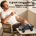 WSTER WS-X65 Pickup Truck Replica Bluetooth Speaker – HD Sound, FM Radio, TWS Stereo, LED Party Lights, USB/TF Playback, Built-in Mic – Cool Portable Car Design Speaker for Outdoors & Home (Black)