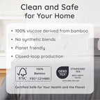 Bambaw 100% Viscose Derived from Bamboo Sheets King Size Set – 6pcs Deep Pocket King Sheets Cooling, Fits Up to 16'' with Elastic Corner Straps, Super Soft Bedding Set (Dark Gray)