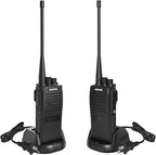 SAMCOM FPCN20A Walkie Talkies with Earpiece, Upgrade Portable UHF Two-Way Radios, VOX, Voice Playing, Rugged 2 Way Radios, 3000mAh Rechargeable for Aduls Church Construction Industrial, 2 Pcs