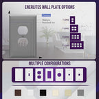ENERLITES Duplex Receptacle Outlet Wall Plate, Jumbo Electrical Outlet Covers, Gloss Finish, Oversized 1-Gang 5.51" x 3.50", Polycarbonate Thermoplastic, 8821O-GY-10PCS, Gray, 10 Pack