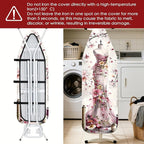 Nuxovilar Ironing Board Cover Needle Cotton 15x54 Inches | Ironing Board Cover and Pad Floral Dress Form Needle Cotton for Craft Room, Laundry Area, Home