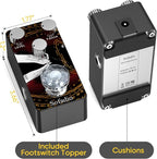 Sofadio Guitar Delay Pedal, True Bypass DC 9V Mini Single Nano Effect Pedals for Electric Guitars