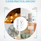 Syantek Remote Control Outlet Wireless Light Switch for Household Appliances, Expandable Remote Light Switch Kit, Up to 100 ft Range, FCC Certified, ETL Listed, White (3-1)