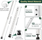 WooFog Adjustable Window Security Bars Vertical, Heavy Duty Sliding Patio Glass Door Lock Bar with Rubber Feet, 17-32 inch Window Safety Stopper for Up and Down Windows -White 1 PCS Patented
