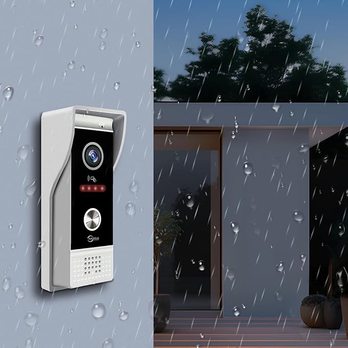Video Doorbell Intercom System,7 Inches Touch Screen Video Doorbell Door Phone System,Support Remote Unlock, Dual-Way Intercom,Night Vision for Villa House Office Apartment (1-Camera + 2-Monitor)