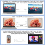 Viyivwine Portable Monitor 10.5'' 1920x1280 Second External Monitor for Laptop 3:2,100％sRGB,w/45° Adjustable Stand,HDMI USB-C Computer Display for Laptop PC Phone Mac