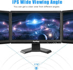 Suprlipy 15.6 inch FHD Small IPS Monitor LCD Display Screen 1920x1080 60Hz 16:9 with BNC VGA AV Input Built-in Lounspeakers for CCTV Security Camera DVR PC RasPi