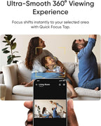 eufy Security Indoor Camera E30, Latest Generation, 4K UHD Security Camera, 360 Pan-Tilt, Color Night Vision, AI Detection for Human/Pet/Audio/Crying, Human/Pet Auto Tracking, Works with Homekit,Black