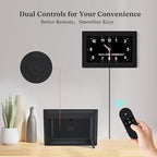 10.1'' Digital Clock, 1280*800p HD Extra Large Display, Digital Clock With Date, Time, Day Of Week, 10 Reminders & 6 Alarms, Auto Dimming & DST, Remote Control, Dementia Clock For Seniors, Black