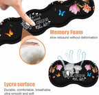 Ergonomic Keyboard Wrist Rest & Mouse Pad Wrist Rest Set, Large Gaming Desk Mat 31.5"x 11.8" with Memory Foam, Easy Typing Pain Relief for Home & Office, Floral Quote She Believed She Could So She Did