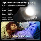 SmallRig RC 60C RGB LED Video Light, 3400mAh Battery 45min Runtime, APP Control, Potable Palm-Sized Continuous Output Lighting 2500K-10000K, for Photography/Video/Studio, Lite Edition