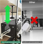 Multi-Model Under Desk Cable Management 2 Pack Metal Under Desk Wire Management Tray Clamp Mount Under Table Cord Management No Damage The Desk