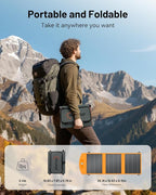 SOLUPUP Solar Panels 30W Portable Foldable Solar Charger with 5V USB-A and USB-C Fast Charging Compatible with iPhone, iPad, Samsung, Power Banks, IPX5 Waterproof Perfect for Camping, Hiking, Outdoor