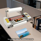 13 inch Laminator Machine Hot and Cold Roll Laminator 110V Digital Thermal Laminating Machine for A3/A4 Paper Single/Dual-Sided Lamination for School, Office, and Commercial Use