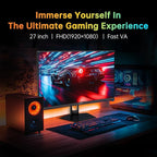 KTC 27 Inch 280Hz Gaming Monitor, FHD 1080P 240Hz PC Computer Monitor, Fast VA Panel, 1ms GTG, FreeSync G-Sync Compatible, HDR Support, 126% sRGB, HDMI and Displayport Inputs, H27E22P