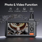 DEPSTECH Inspection Endoscope Camera with Lights: 1080P Triple Lens Snake Camera with 5" Screen and 16.5FT Flexible Cable, Waterproof Industrial Borescope Tool for Auto, Wall, Sewer, Pipe, Mechanics