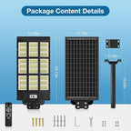 OKPRO 10000W Solar Street Lights Outdoor - Solar Lights Outdoor Waterproof Motion Sensor, Solar Parking Lot Lights Commercial Dusk to Dawn, LED Street Light Solar Powered for Outside, Yard(2 Pack)
