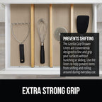 GORILLA GRIP powerGRIP Drawer Shelf and Cabinet Liner, Thick Strong Hold, Non-Adhesive Liners Protect Kitchen Cabinets and Cupboard, Bathroom Drawers, Easy Install, Breathable Mat, 20" x10', Beige