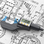 HDLKNAK Digital Micrometer, Outside Micrometer Precision Measuring Tool, 0-1"/0-25 mm, Inch/Metric 0.00005"/0.001 mm, Machinist Thickness Gauge Tool, Large LCD Display