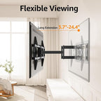 ELIVED Heavy Duty TV Wall Mount for Most 42"-90" TV Up to 200 LBS, Max VESA 800x400mm, Pre-Assembled Wall Mount Bracket, Full Motion Swivel tv Mount Fits 24"/18"/16" Wood Studs, YD3028