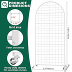 Asee'm Grid Wall Panels Display Stand 2.6' x 5.8' FT White Movable Wire Grid Wall Display Rack Heavy Floorstanding Detachable Girdwall Panel with T-Base for Craft Show Rack, Retail Displays 1PCS
