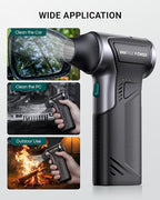 VANTRUE POWER T150 Compressed Air Duster 110000RPM Super Power Electric Duster, 3-Gear Adjustable Mini Blower with Fast Charging, Dust Blower for Computer, Keyboard, House, Outdoor,AC,PC and Car