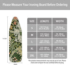 ZXFYGDX Cover for Ironing Board, William Morris Prints Table Top Ironing Board Cover with Nylon Buckle Straps and Elastic Edges Easy to Install, Standard Size Suitable for 17x49 Inch Ironing Board L