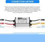 2 Pcs Dc 24v to 12v 2a 24w Step Converter Voltage Reducer Regulator Down Waterproof Dc 24v to 12v Buck Boost Converter for Golf Cart,Accept Dc15-40v Inputs(2 Pieces)
